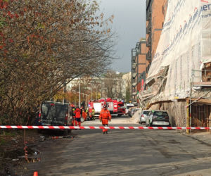 Zawalona kamienica przy ul Wrzesińskiej