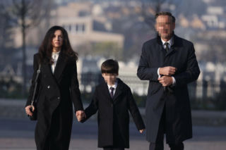 Marta Kaczyńska z rodziną w Krakowie podczas Obchodów 16. rocznicy katastrofy smoleńskiej