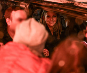 Anna Lewandowska wychodzi z Gali Mistrzów Sportu