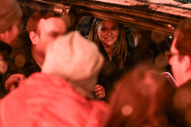 Anna Lewandowska wychodzi z Gali Mistrzów Sportu