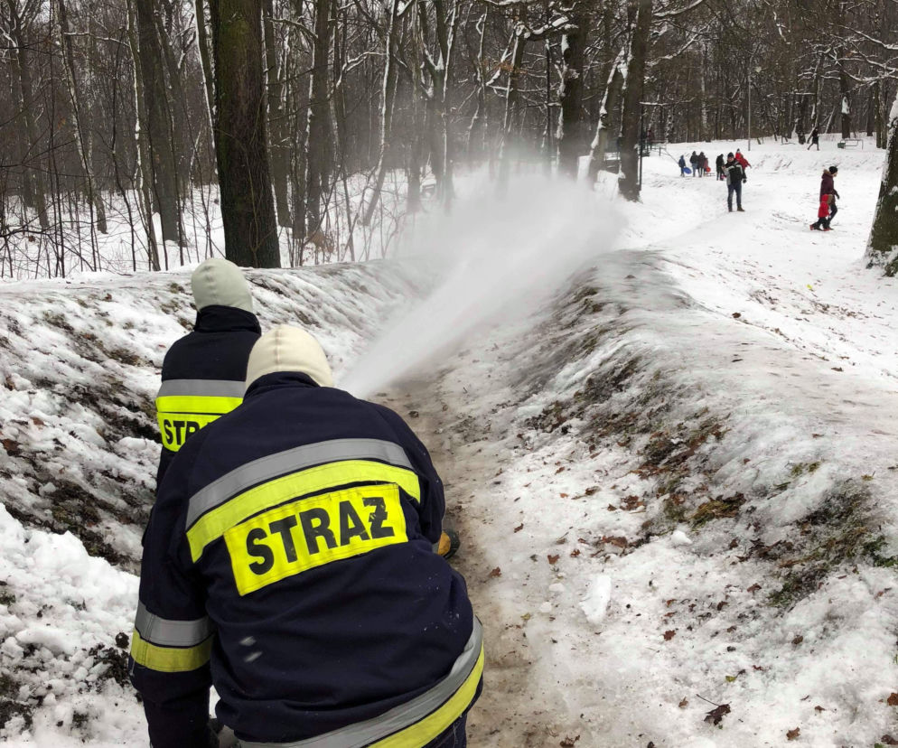 Katowice: Tor sanecznkowy w Parku Kościuszki