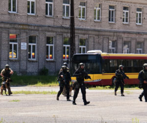 Black Hawk lądował w zajezdni na Woli 