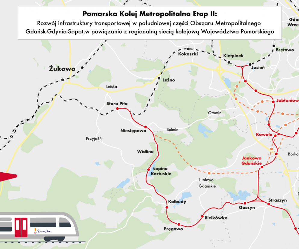 PKM Południe mapa