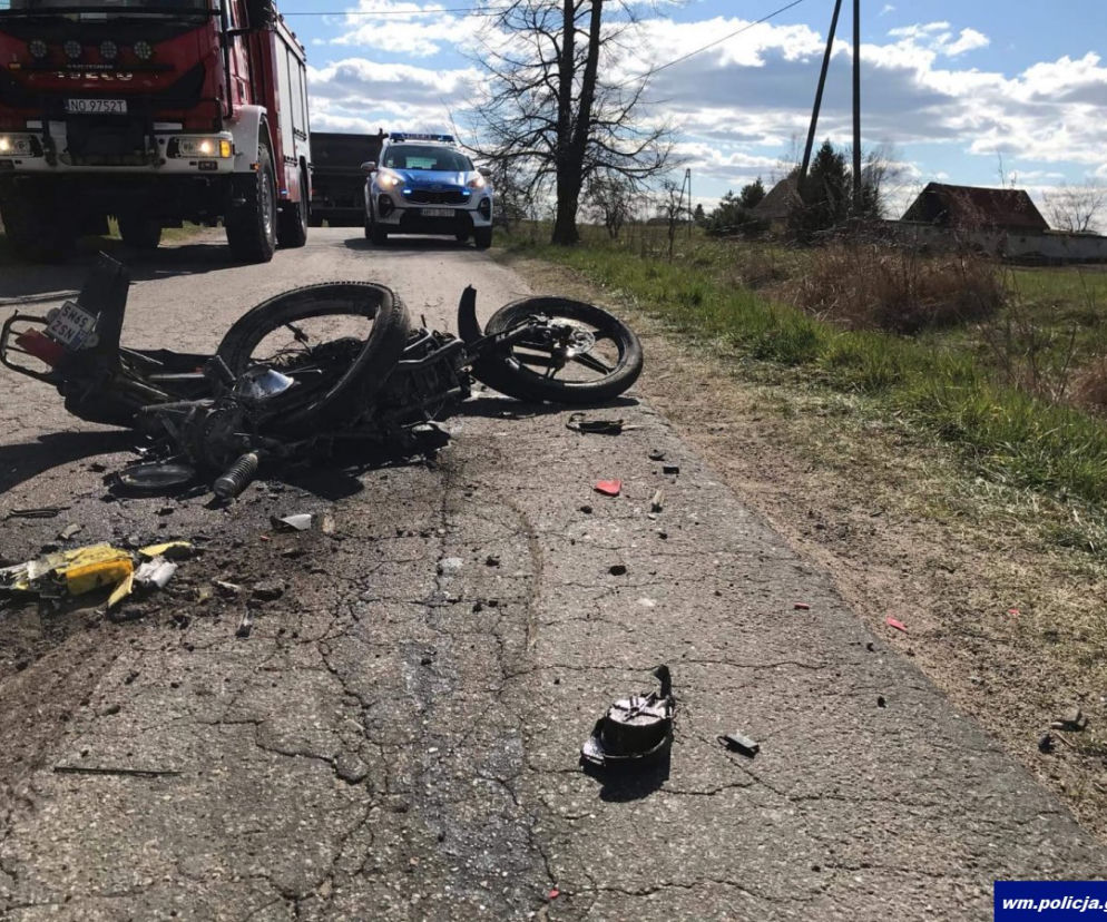 Ciężarówka przejechała po motocyklu