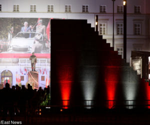 Odsłonięcie pomnika Lecha Kaczyńskiego w Warszawie