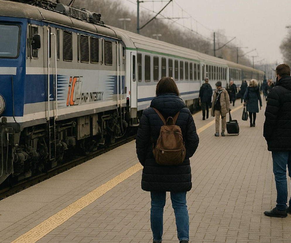 Pociąg na stacji - zdjęcie ilustracyjne