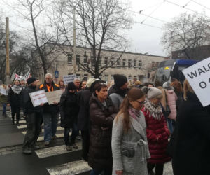 Pracownicy sądów protestują we Wrocławiu