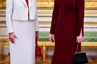 Marta Nawrocka w czerwieni