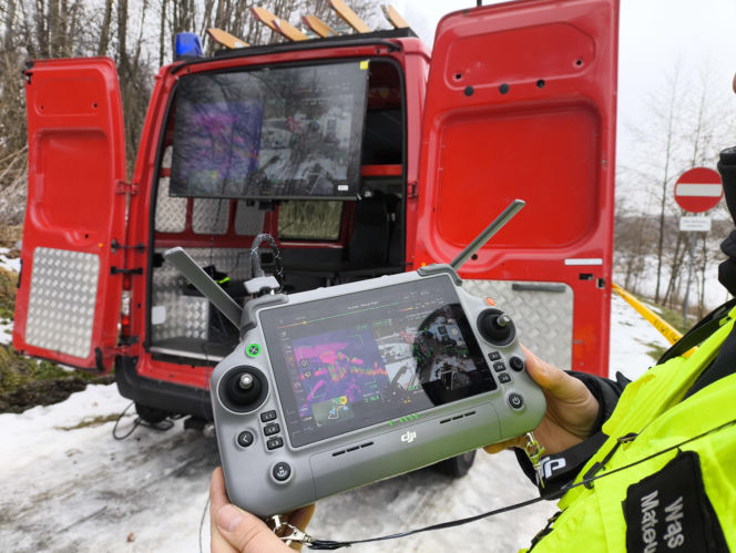 Symulacja akcji ratunkowej na zbiorniku Korzeń w Skrzyszowie