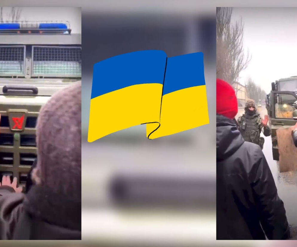 Mieszkańcy Chersonia blokują rosyjskie pojazdy