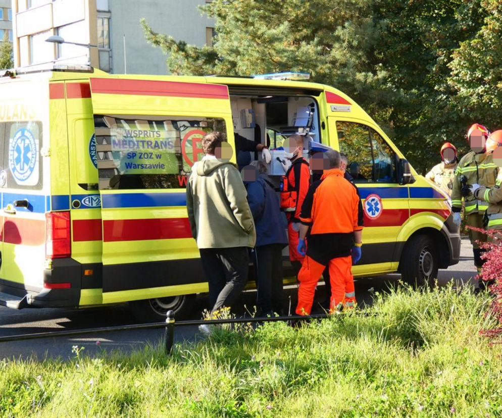 Wypadek na Czerniakowie, w akcji śmigłowiec LPR