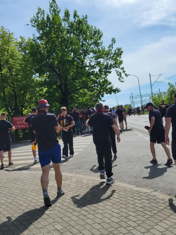 Kibice na meczu Pogoń - Legia
