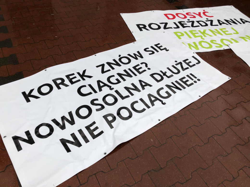 BLOKADA BRZEZIŃSKIEJ. Mieszkańcy Nowosolnej domagają się obwodnicy!
