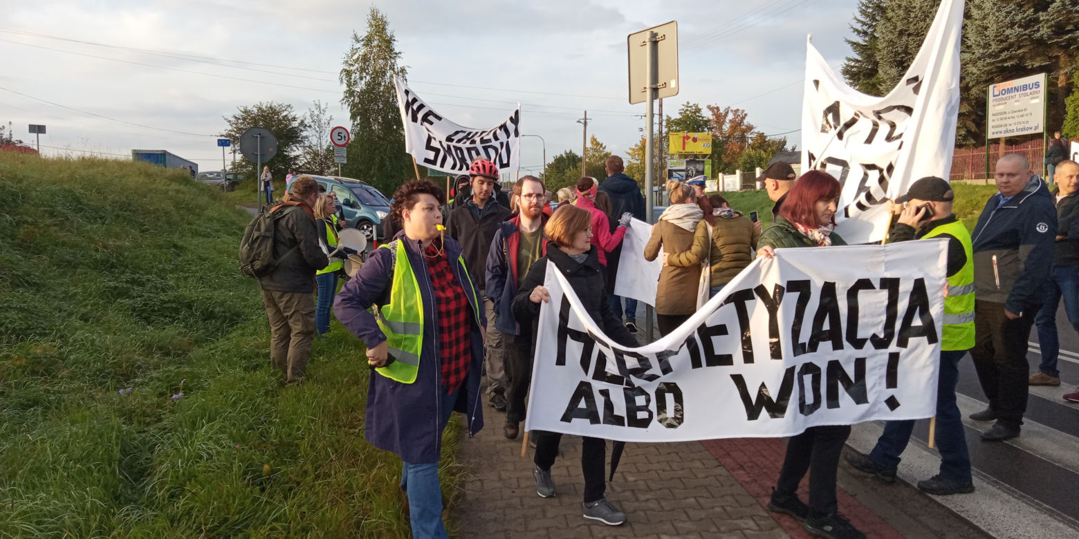 Wielki protest w Skawinie