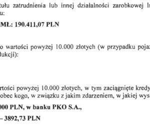 17 Oświadczenie majątkowe wiceprezydenta Wojciecha Rosickiego