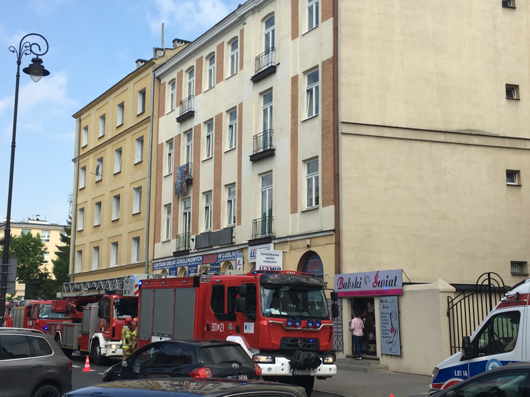 Lublin: Pożar w szkole w centrum miasta. Ewakuacja uczniów