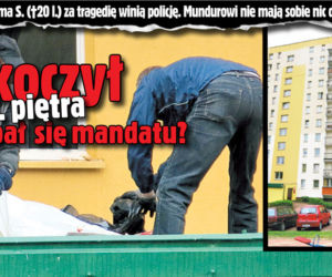 Skoczył z 9. piętra bo bał się mandatu?