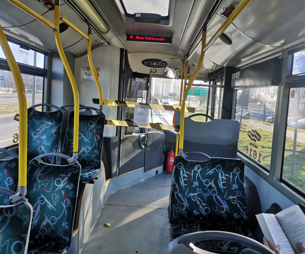 Strefa buforowa w autobusie MPK Poznań
