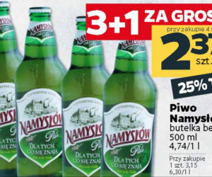 piwo Namysłów 3+1 za grosz