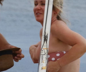 Małgorzata Ohme na plaży