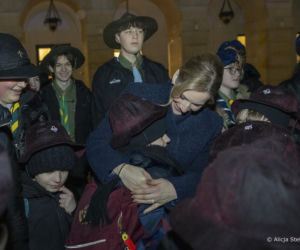 Marta Nawrocka uroczystym spotkaniu z harcerzami