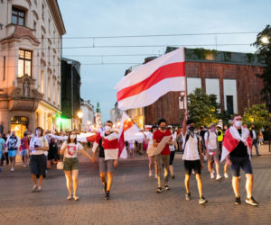 Marsz solidarności z Białorusinami w Krakowie