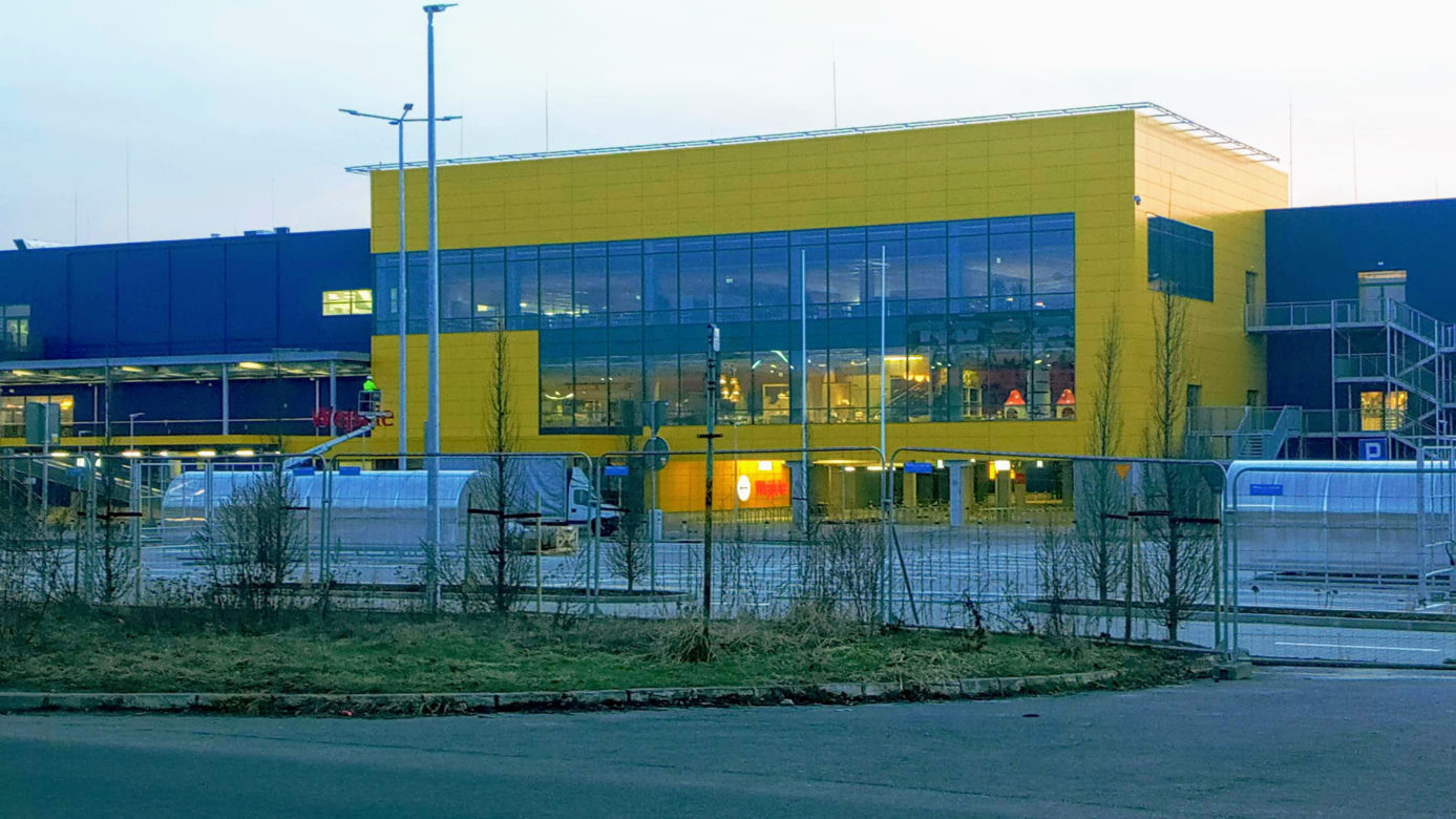 Budowa sklepu IKEA w Szczecinie - marzec 2021