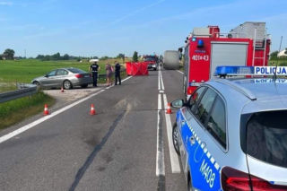 Bargłów Dworny. Motocyklista nie żyje. Tragiczny wypadek podczas wyprzedzania na DK 61