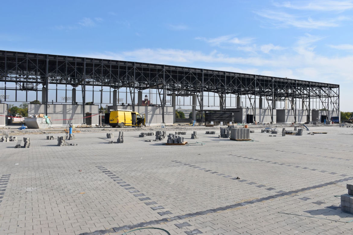 Budowa stadionu w Szczecinie - sierpień 2020