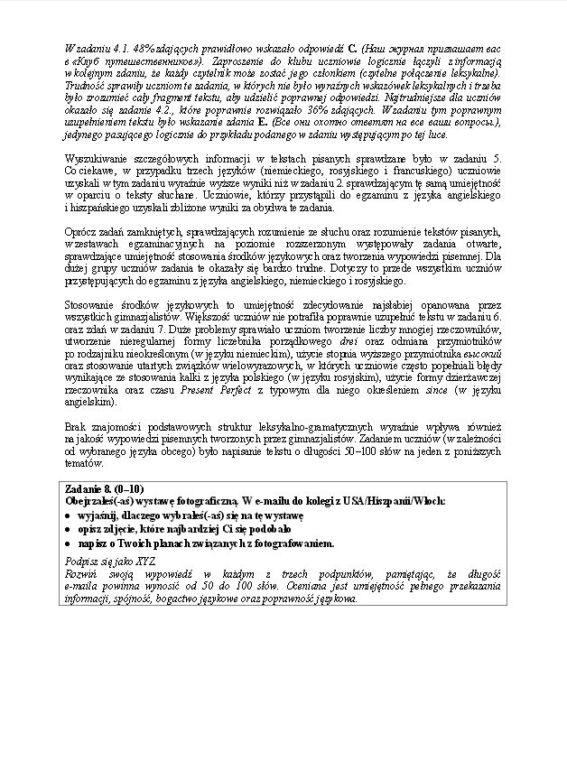 Wyniki egzaminu gimnazjalnego 2014 - wstępny raport CKE