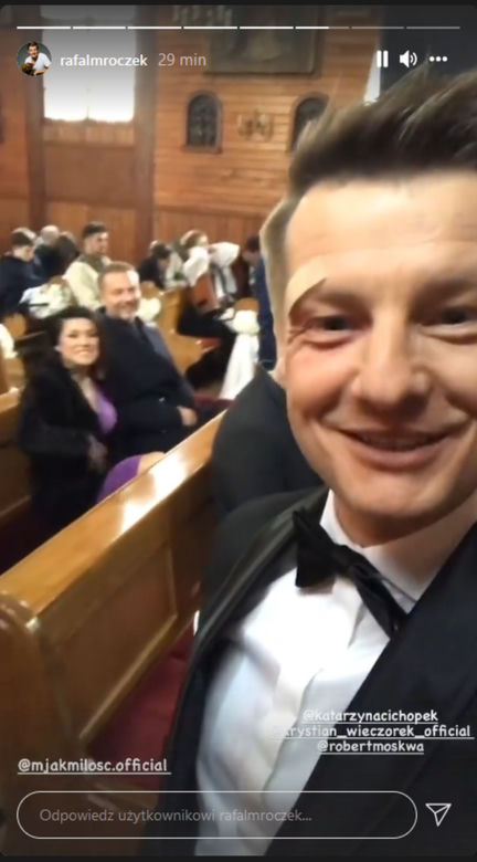 M jak miłość na planie. Paweł (Rafał Mroczek), Kinga (Katarzyna Cichopek), Andrzej Budzyński (Krystian Wieczorek)