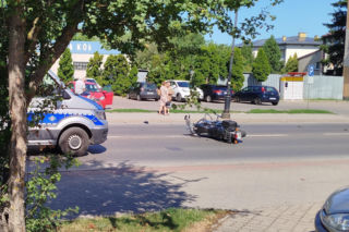 Zderzenie motocyklisty z osobówką na ul. Wojskowej w Siedlcach