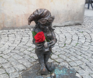Para krasnali na wrocławskim rynku