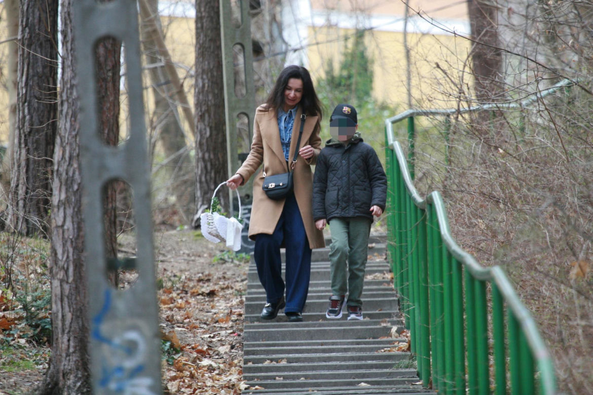 Marta Kaczyńska ze święconką