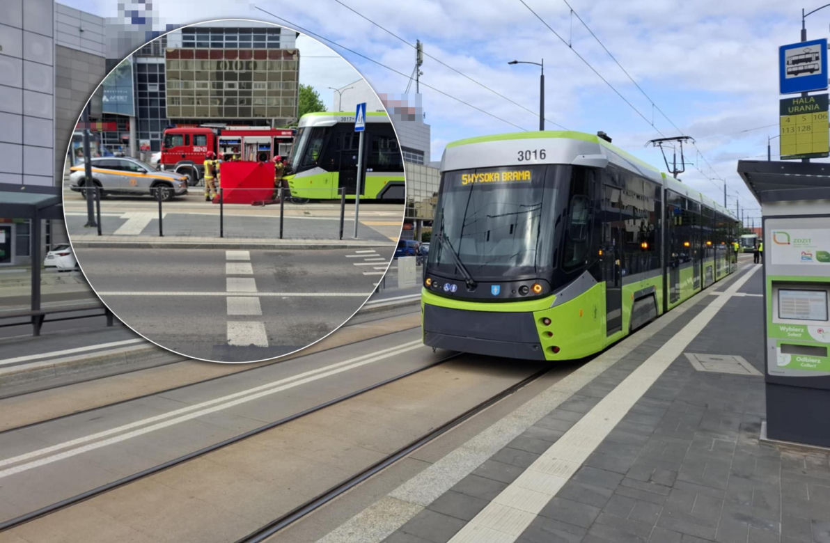 Olsztyn. Format - Śmierć na torach. Tramwaj potrącił rowerzystkę! Poważne utrudnienia.