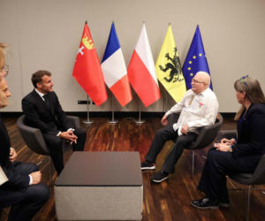 Macron i Wałęsa w Gdańsku. Te zdjęcia mówią więcej niż tysiąc słów