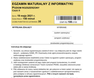 Matura 2021: Informatyka na poziomie rozszerzonym cz. 2