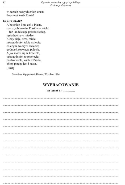 MATURA 2014 POLSKI ARKUSZE z CKE - MAJ 2014