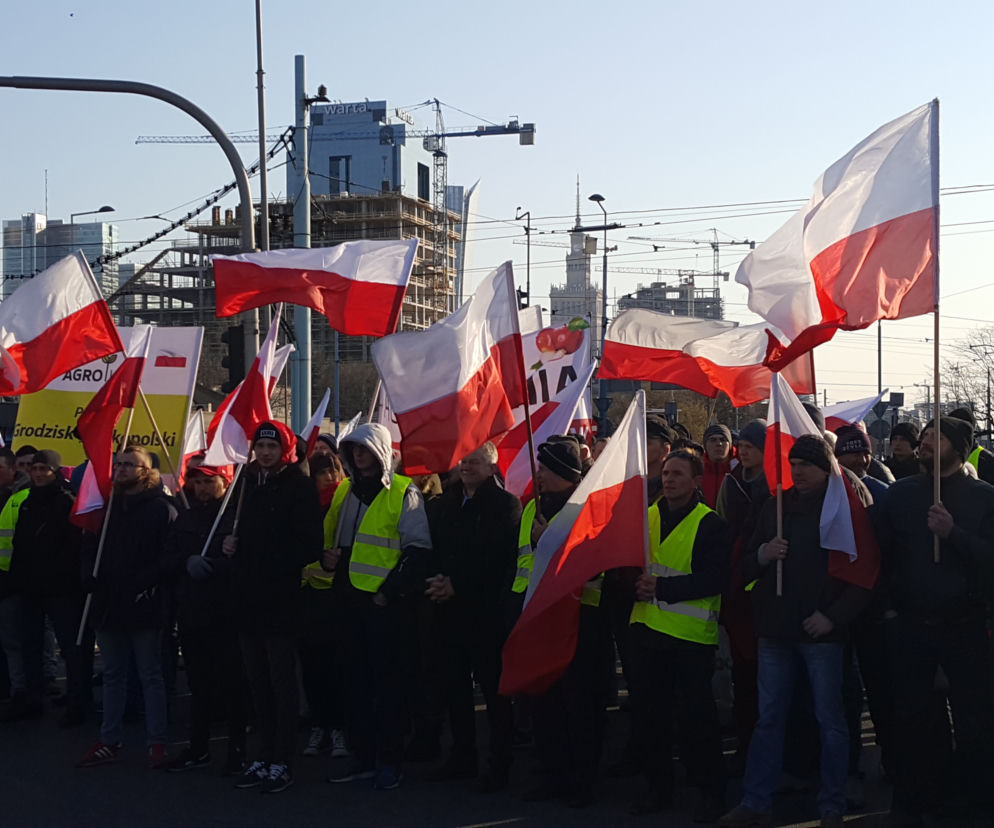 Protest rolników na 9