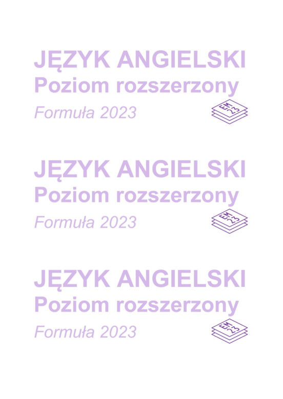 Matura próbna angielski rozszerzony - ARKUSZ CKE