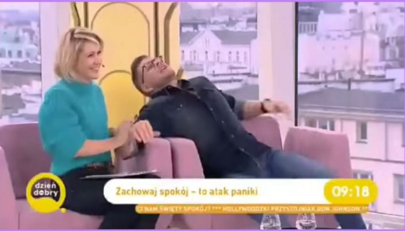 Filip Chajzer udaje atak paniki