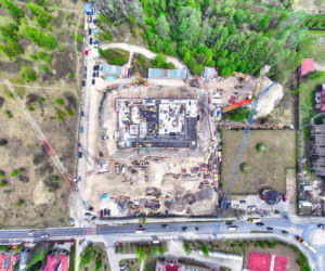 Plac budowy z lotu ptaka