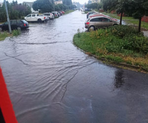 ​Osiedle Gronowo pod wodą po oberwaniu chmury