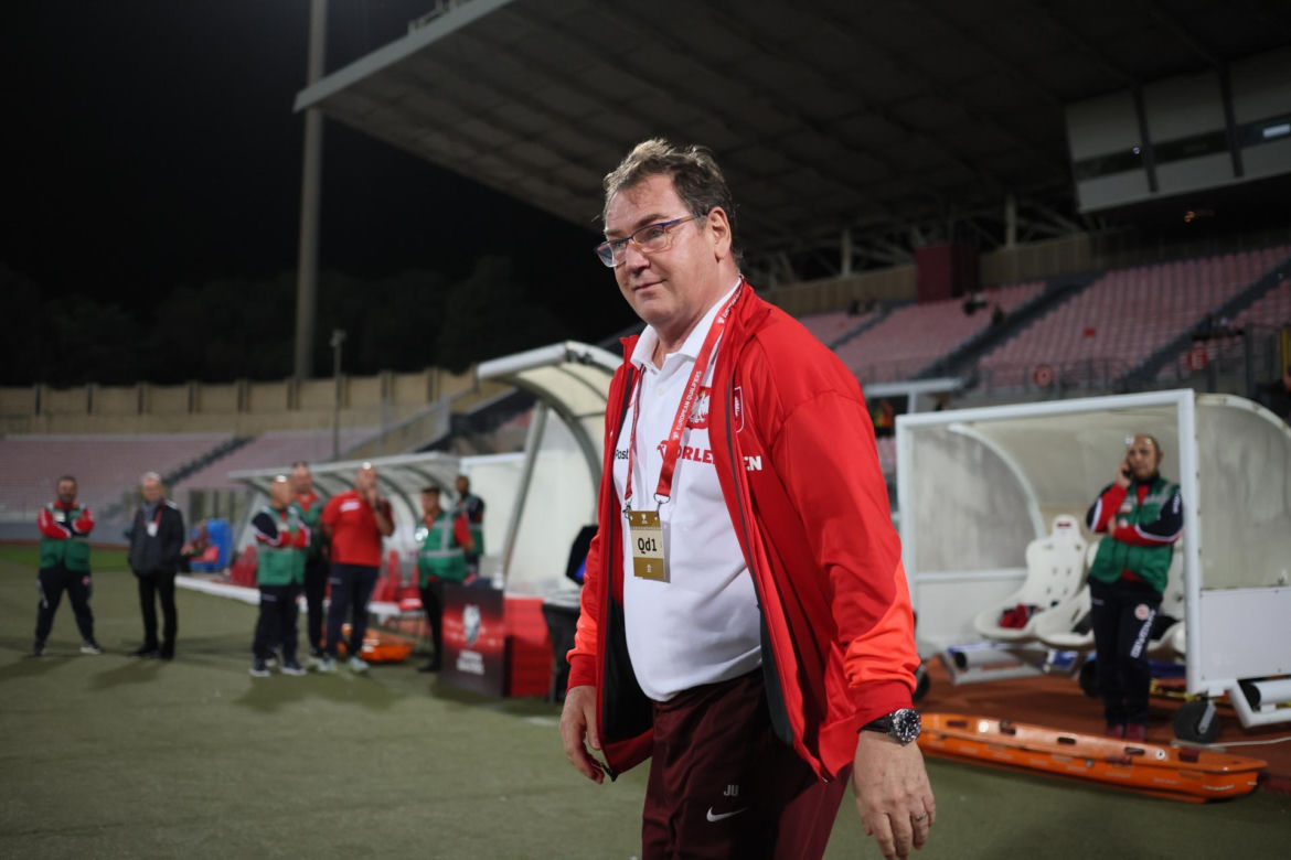 Jan Urban na meczu Malta - Polska