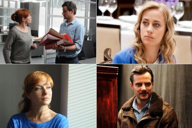 Komisarz Alex. Orlicz (Antoni Pawlicki), Lucyna (Magdalena Walach), Monika (Julia Rosnowska)