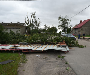 Skutki nawałnicy w okolicy Suszka