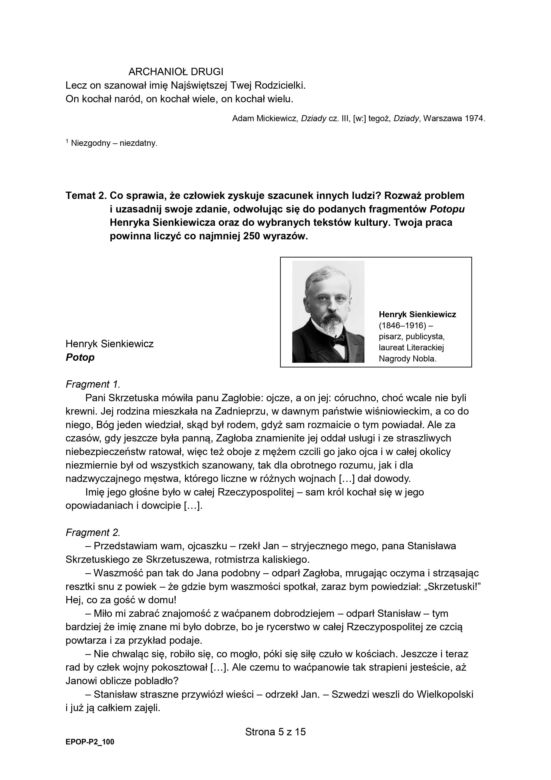 Matura 2024 - język polski. Arkusze Formuła 2015 (pp)