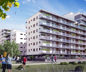 Osiedle Ogrody Ochota II w Warszawie. Autorem projektu jest AMP Atelier