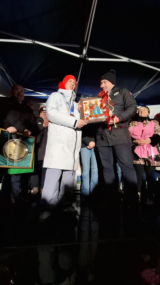 Powitanie Kacpra Tomasiaka w Bystrej 18.02.2026