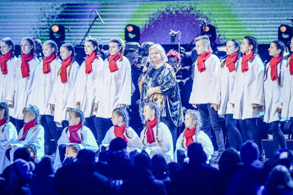 Stanisława Celińska z rodziną